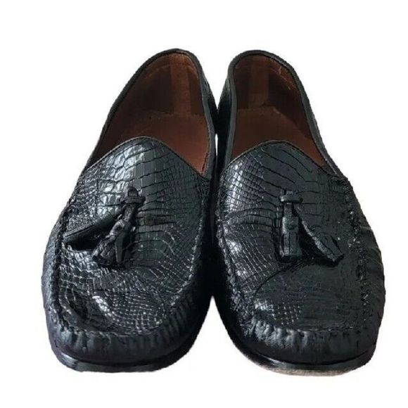 Belvedere Mens Shoes Size 10 Caiman Black